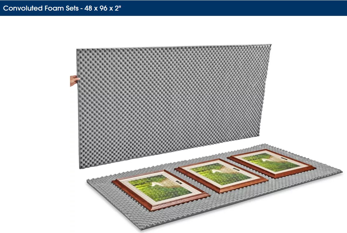 10 Cartons ULINE Convoluted Foam Sets 48 X 96 X 2 Reaching Across 10-cartons-uline-convoluted-foam-sets-48-x-96-x-2-reaching-across